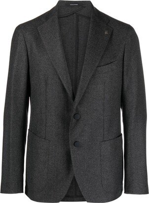 Notched-Lapels Single-Breasted Blazer-AP