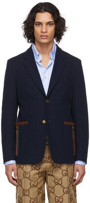 Navy Cotton Blazer