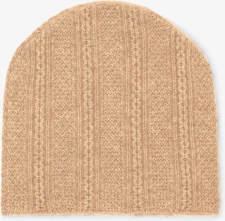 Circle Cable Beanie - Cashmere - Light Camel