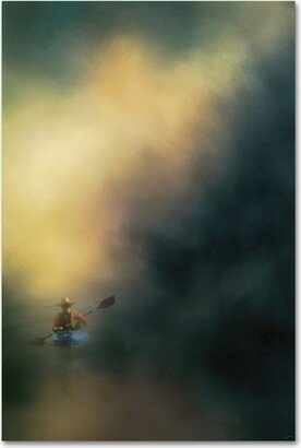 Jai Johnson 'The Lone Canoe' Canvas Art - 32 x 22 x 2