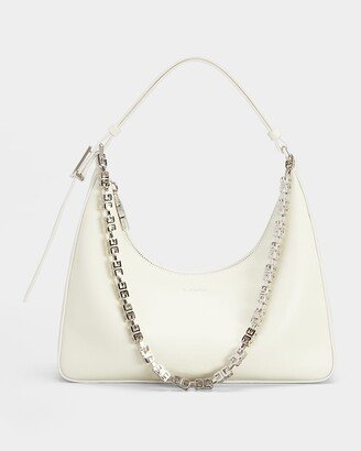 Moon Cut-Out Calfskin Small Hobo Bag