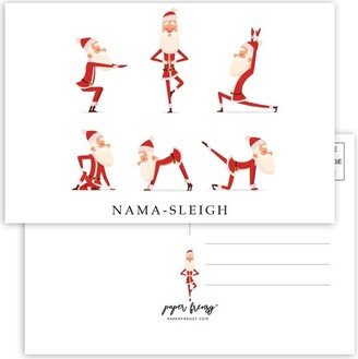 Paper Frenzy Yoga Exercising Santa Christmas Post Cards - 25 pack