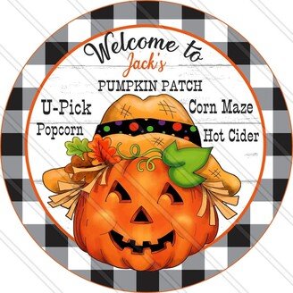 Welcome To Jacks - Fall Sign Autumn Wreath Metal