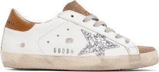 White & Tan Super-Star Sneakers