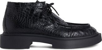 Bleizou crocodile-embossed loafers