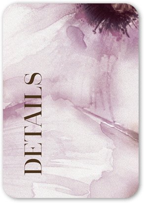 Enclosure Cards: Gentle Petals Wedding Enclosure Card, Pink, Signature Smooth Cardstock, Rounded