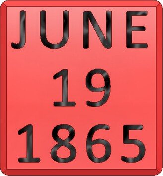 June 19 1865 Stamp With Handle | Juneteenth Cookie Embosser, Fondant, Clay