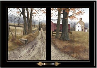 The Road Home by Billy Jacobs, Ready to hang Framed Print, Black Window-Style Frame, 21