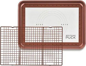 3-piece Nonstick Sheet Pan Set Model 715-482 Manufacturer Refurbished Copper