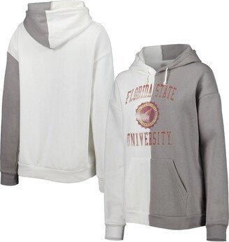 Women's Gameday Couture Gray, White Florida State Seminoles Split Pullover Hoodie - Gray, White