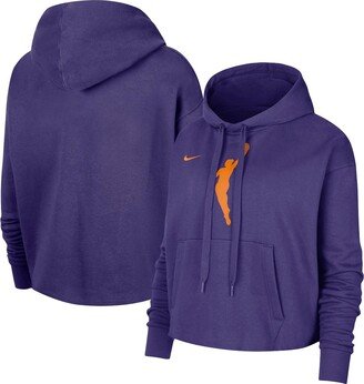 Women's Purple Wnba Logowoman Team 13 Cropped Pullover Hoodie