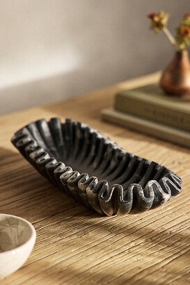 Ruffled Marble Bowl, Black