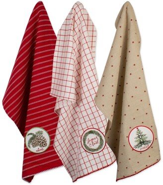 Assorted Noel Embellished Dishtowel Set