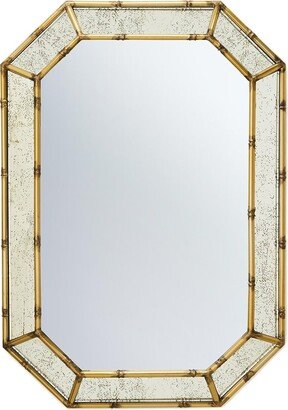 Two's Company Golden Bamboo Wall Mirror