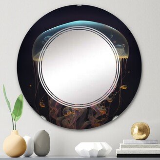 Designart 'Jellyfish I' Printed Animal Fish Wall Mirror