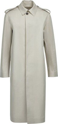 Cotton-Blend Long Coat