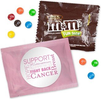 Just Candy 24 Pcs Breast Cancer Awareness M&M's Candy Favor Packs - Milk Chocolate