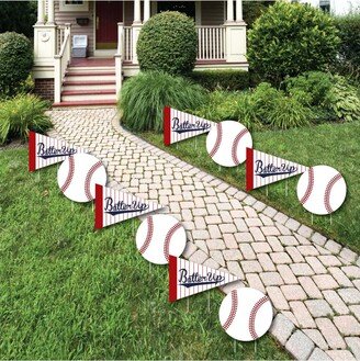 Big Dot Of Happiness Batter Up - Baseball Lawn Decor - Outdoor Party Yard Decor - 10 Pc