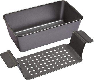 Professional Healthy 2 Piece Meatloaf Pan, Gray