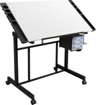 Deluxe Mobile Drafting Table with Storage