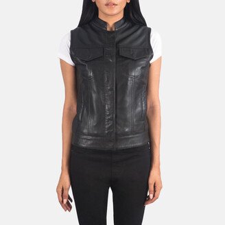 Rayne Moto Black Leather Vest