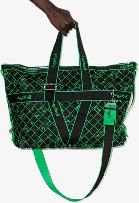 Black Webbing Logo Weekender Bag