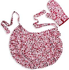 Field of Flowers Ruby Apron and Oven Mitt Set