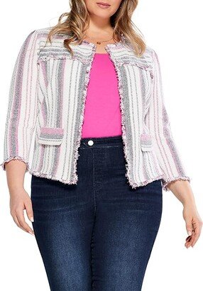 Plus Size Dashing Days Jacket (Pink Multi) Women's Clothing