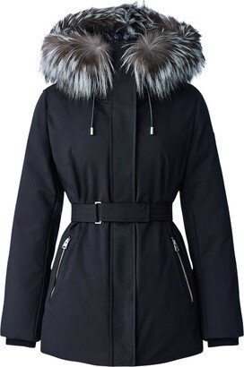 Jeni 2-in-1 Down Parka With Removable Bib And Silver Fox Fur
