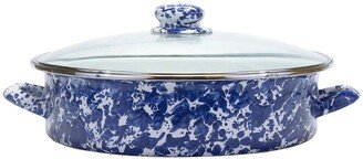 Cobalt Swirl Enamelware Collection 8 Quart Saute Pan