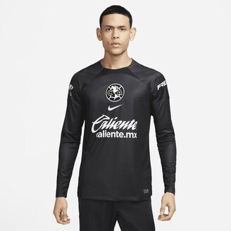 Club América 2023/24 Stadium Goalkeeper Men's Dri-FIT Long-Sleeve Soccer Jersey in Black