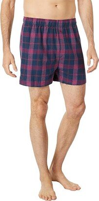 Flannel Boxers (Navy Plaid) Men's Underwear