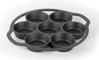 COMMERCIAL CHEF Cast Iron Biscuit Pan, Pre-seasoned Cast Iron Cookware for Muffins & Scones