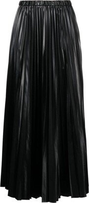 High-Waist Pleated Maxi Skirt