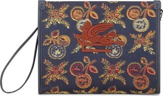 Logo-Embroidered Jacquard Beauty Case-AA