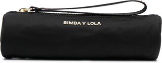 Bimba y Lola Logo-Tag Cylindrical Makeup Bag