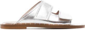 Karen metallic slide sandals