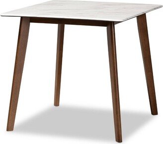 Kaylee Wood Dining Table White/Brown