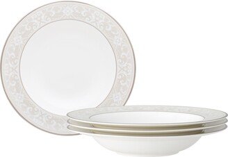 Montvale Platinum Set of 4 Soup Bowls, Service For 4