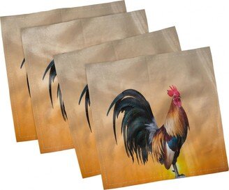 Rooster Set of 4 Napkins, 18 x 18