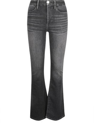 Stonewashed 5 Pockets Flare Jeans