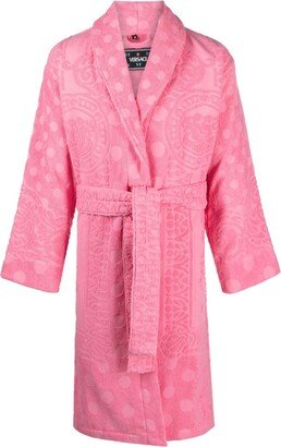 Barocco-print terry-cloth robe-AB