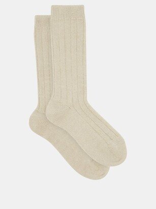 Ribbed Mohair-blend Socks-AA