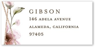 Address Labels: Light Floral Address Label, Pink, Address Label, Matte