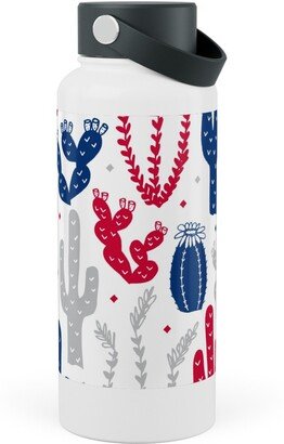 Photo Water Bottles: Arizona Backyard Red, White And Blue Stainless Steel Wide Mouth Water Bottle, 30Oz, Wide Mouth, Multicolor