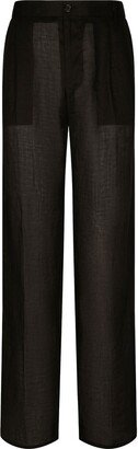 Flared Tailored-Cut Trousers-AB