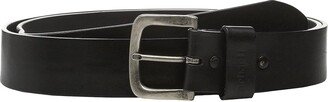 Bridle Leather Classic Buckle Belt (Black/Nickel Roller Finish) Belts