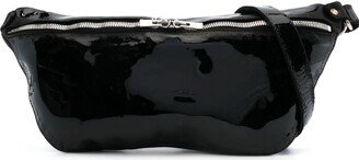 Zip-Fastening Patent Leather Belt Bag