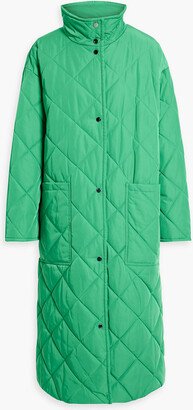 Sage quilted shell coat