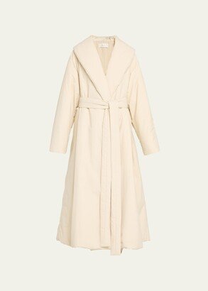 Francine Puffer-Style Belted Trench Coat